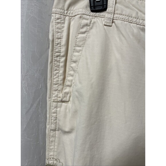 Lucky Brabd Ivory Mid Rise Easy Fit Crop Embroidered Pants Size 14 - Picture 2 of 9
